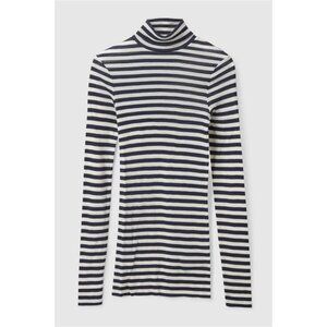 COS Merino Wool Striped Turtleneck Top